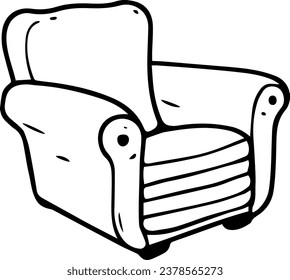 Sofa-Vektorgrafik-Zeichnung