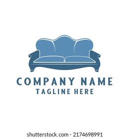 sofa vector logo design. for your furniture and home furnishing business