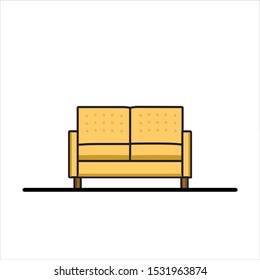 Sofa vector on white background