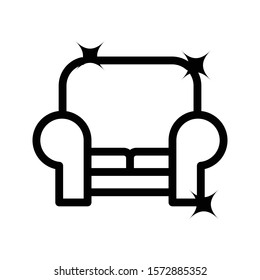 sofa vector thin line icon 