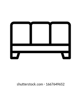 sofa vector thin line icon 