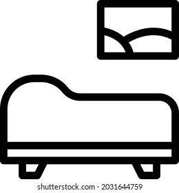 sofa vector thin line icon