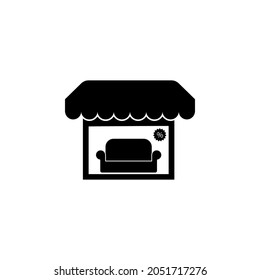 Sofa in the windscreen, discount icon in discount set