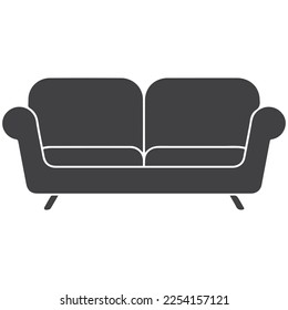 sofa,furniture,comfortable icon vector isolated on background