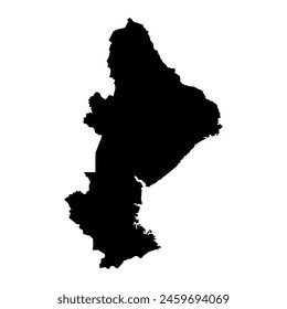 Sofala Province map, administrative division of Mozambique. Vector illustration.