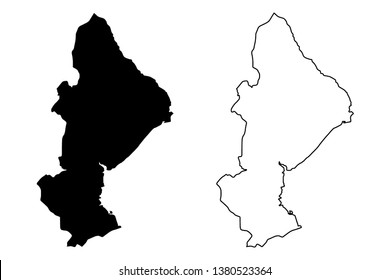 Sofala Province (Provinces of Mozambique, Republic of Mozambique) map vector illustration, scribble sketch Sofala map