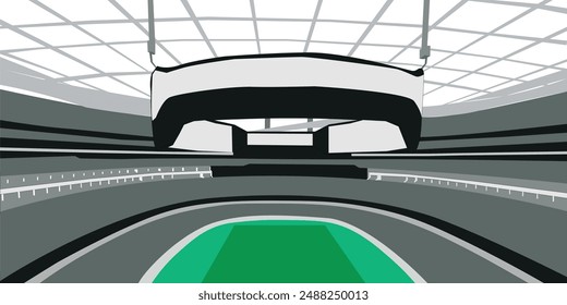 Sofi Stadium is good for a complementary background in your content. Making using vectors
