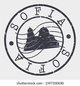 Sofia Builgaria Stamp Postal. Silhouette Seal. Passport Round Design. Vector Icon. Design Retro Travel. National Symbol.