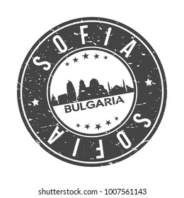 Sofia Bulgaria Europe Stamp Logo Icon Symbol Design Skyline City.