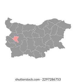 Sofia City Province map, province of Bulgaria. Vector illustration.