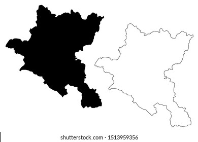 Sofia City Province (Republic of Bulgaria, Provinces of Bulgaria) map vector illustration, scribble sketch  Sofia Capital Municipality map