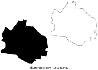 Sofia City (Republic of Bulgaria) map vector illustration, scribble sketch City of Sofia map