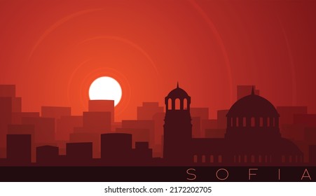 Sofia Low Sun Skyline Scene