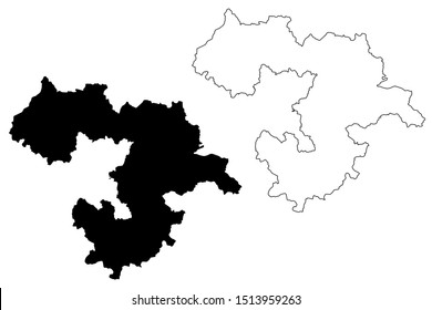Sofia Province (Republic of Bulgaria, Provinces of Bulgaria) map vector illustration, scribble sketch Sofia oblast map