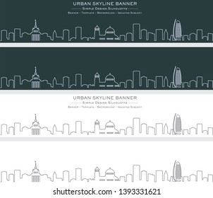Sofia Single Line Skyline Banner