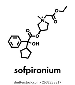 Sofpironium hyperhidrosis drug molecule Skeletal formula.