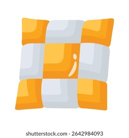 Um ícone de estilo suave 2d de almofada de pelúcia, fácil de editar