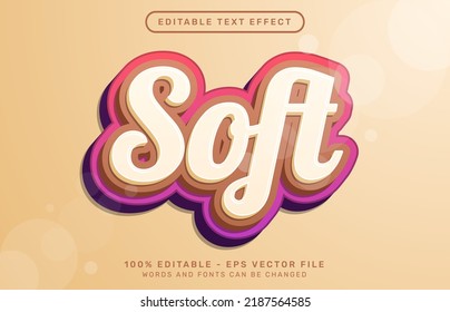 Soft 3d Editable Text Effect Template