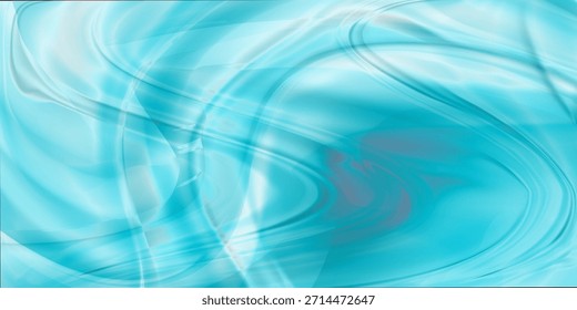 Soft abstract aqua background with flowing translucent waves and smooth gradients. Elegant liquid motion texture ideal for modern design, web, banners, branding, presentations and wallpapers