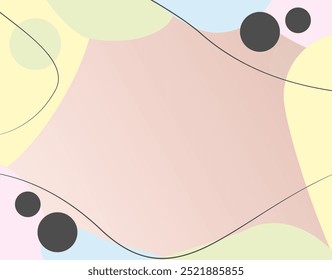 Soft Abstract Background with Asymmetric Shapes