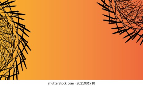 soft abstract background with bird's nest on the side vector design