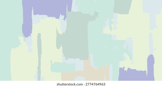 A soft, abstract background composed of large, irregular brushstrokes in muted pastel colors like lavender, mint green, and pale yellow.