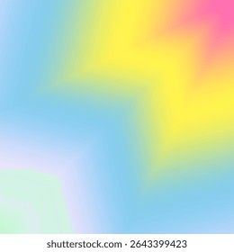 A soft, abstract background featuring a blurred gradient of pastel colors. Hues of light blue, yellow, and pink blend smoothly in a subtle chevron pattern.