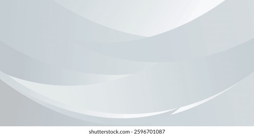 Soft abstract background featuring flowing waves in shades of white and light gray eps10.