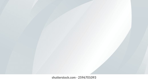 Soft abstract background featuring flowing waves in shades of white and light gray eps10.