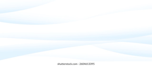 Soft abstract background with flowing white and light blue wave patterns, creating a clean and airy feel. Perfect for modern, fresh, and minimalistic designs.