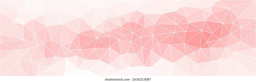 Um fundo abstrato suave com formas poligonais em tons de rosa e branco, formando um padrão suave de baixo-poli com uma aparência fluida, semelhante a gradiente.

