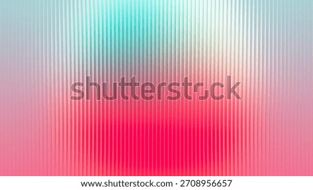 Soft abstract background with ribbed glass texture blurs the delicate vivid pink hues. Bright smooth fluted vertical lines. Fractal glass surface with vertical grooves and radiant color for visual art