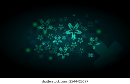 Banner abstrato suave com efeito bokeh e efeitos de luz de flor