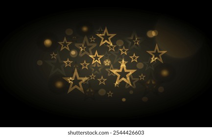 Soft Abstract Banner with Bokeh Effect and Star Light Effects
