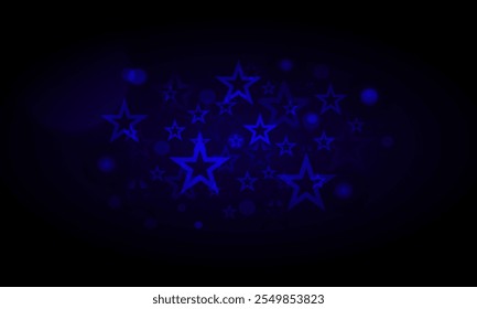 Soft Abstract Banner with Bokeh Effect and Star Light Effects