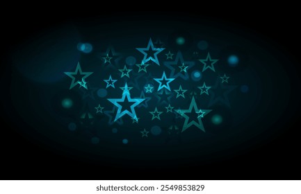 Soft Abstract Banner with Bokeh Effect and Star Light Effects