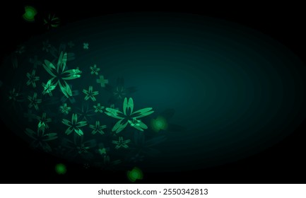 Soft abstract banner with bokeh effect and flower light effects