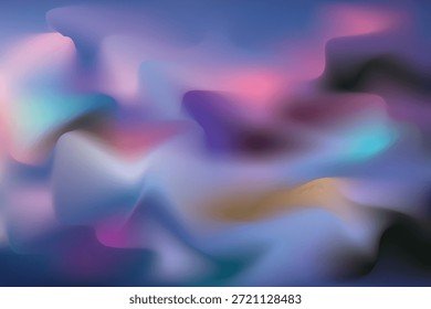 Fondo borroso abstracto suave con tonos degradados púrpura, azul y rosa pastel, creando una atmósfera artística soñadora, suave y moderna.