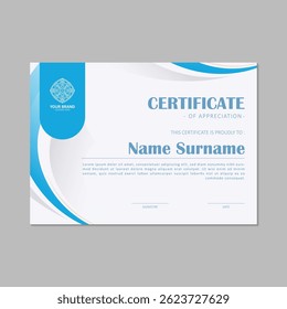 Soft abstract certificate of appreciation