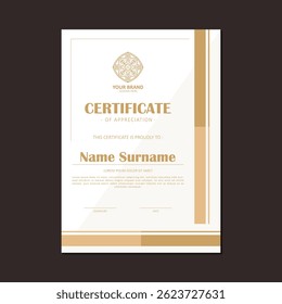 Certificado de apreciación abstracto suave