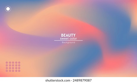 Soft abstract combination of pop color gradations. Minimalist pastel color design.