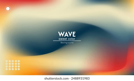Weiche abstrakte Kombination aus roten, orangen, blauen und weißen Farbabstufungen. Elegantes minimalistisches Pastellfarben-Design.