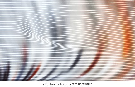 Una composición suave y abstracta con rayas concéntricas y tonos borrosos. Las líneas fluidas crean movimiento y profundidad, evocando el arte moderno, la estética digital, 