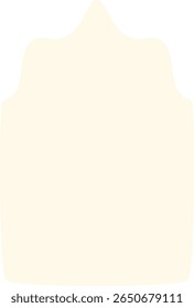 Quadro abstrato suave com curvas assimétricas superior e inferior, criando um ajuste de design vertical dinâmico para pôsteres, imprimíveis e projetos visuais em negrito.