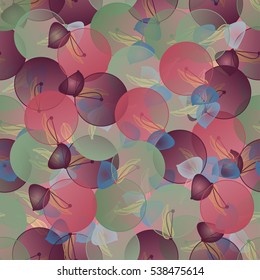 Soft abstract geometrical seamless pattern with circles.