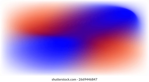 A soft abstract gradient blend of vivid red and deep blue, smoothly merging with white edges, creating harmony.