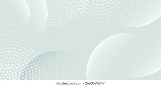Fondo verde Abstractas suave con líneas circulares y puntos de semitono Diseño mínimo.eps 10