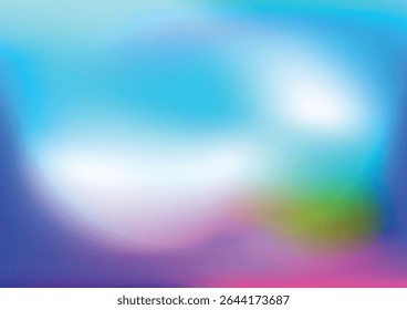 Fundo de gradiente azul claro abstrato suave com textura desfocada. Esta ilustração vetorial moderna apresenta transições de cores suaves em um estilo mínimo e calmante. Ideal para design de interface do usuário, banners da Web