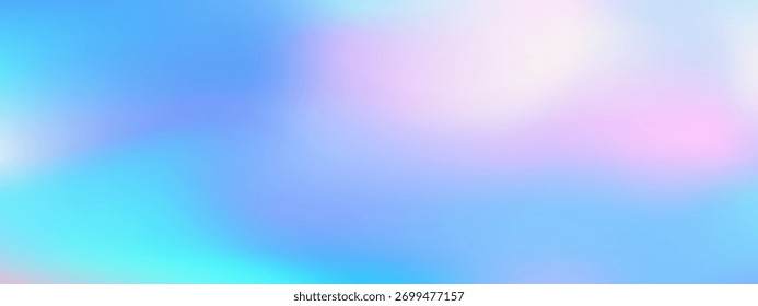 Fundo de gradiente de malha suave e abstrata com uma mistura de azul claro, rosa e fundo de vetor roxo com uma mistura de sonho e desfocado