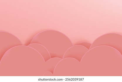 Soft abstract pink cloud background with smooth gradients and a dreamy atmosphere, perfect for feminine designs, invitations, and artistic projects